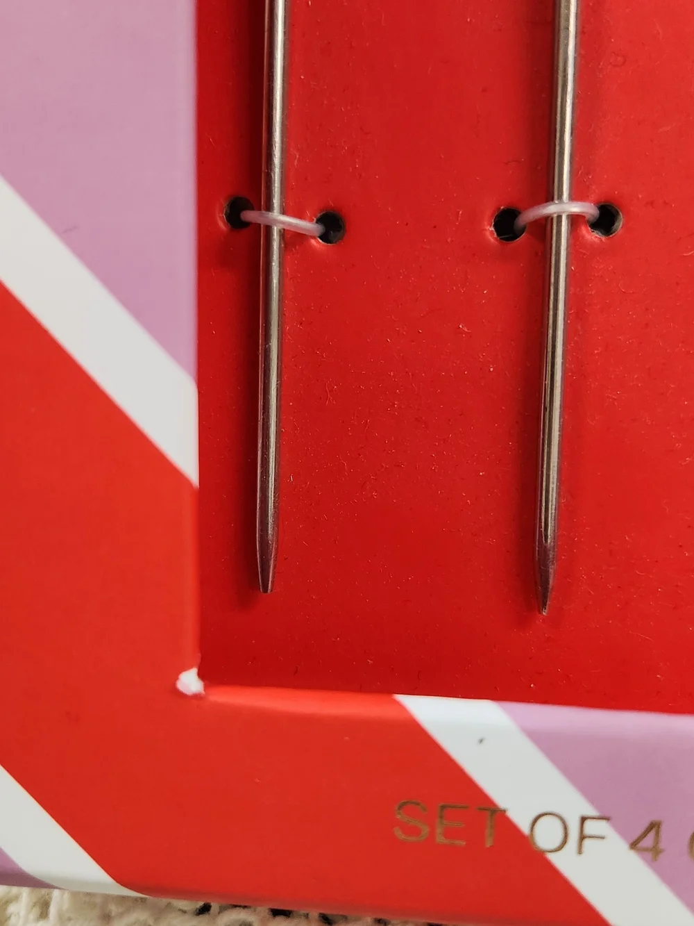 Anthropologie Candy-Themed Pink and Red Cocktail Picks - Set of 4
